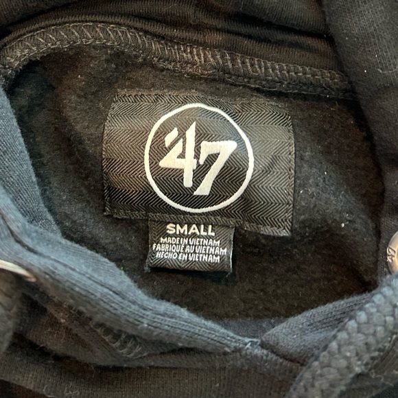 Cincinnati Bengals Hoodie Sweatshirt Black '47 Brand Men's S Unisex Warm Fleece - Picture 3 of 5